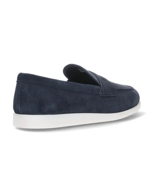 Church's Blue Suede Moccasins for men