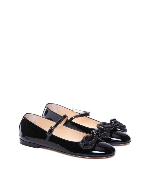 Mach & Mach Black Ballerinas