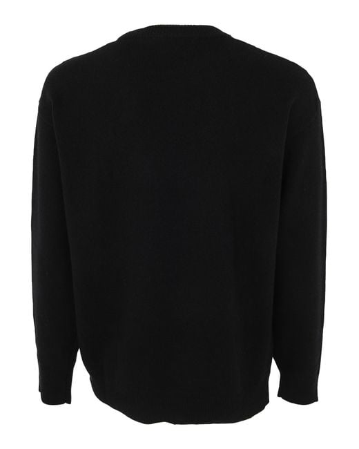 Nuur Black Crew Neck Sweater for men