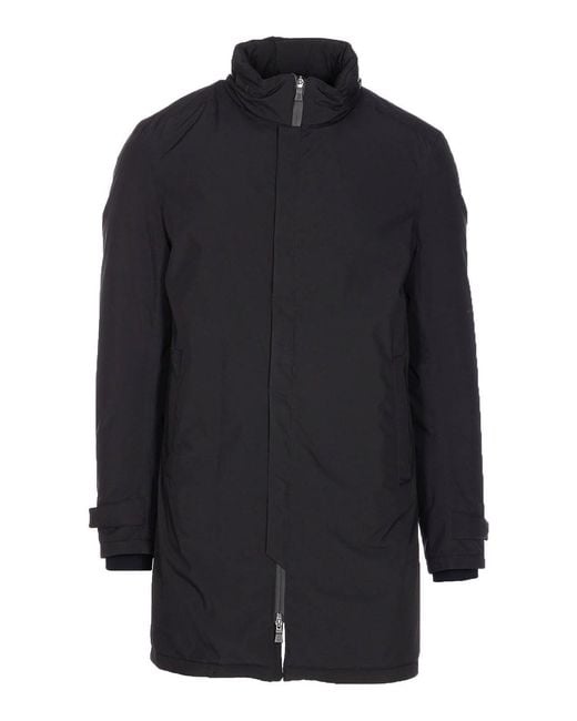 Herno Blue Down Jacket Zip Closure for men