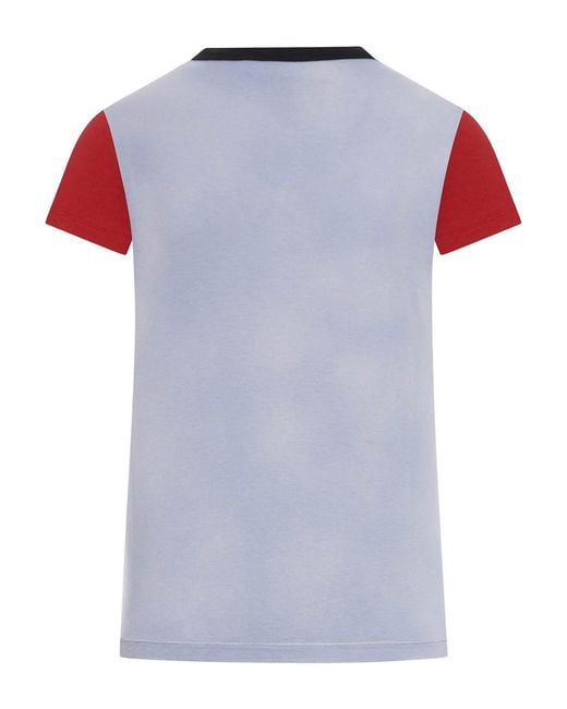 Valentino Garavani Pink Cotton Jersey T-Shirt With Print