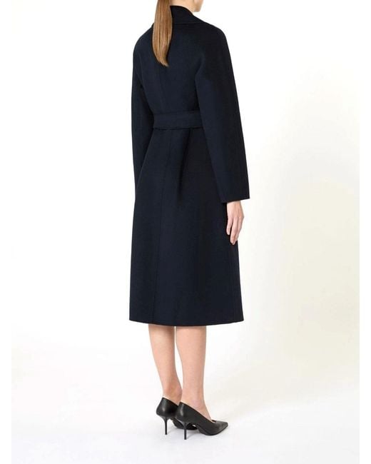 Max Mara Black Cles Wool Coat