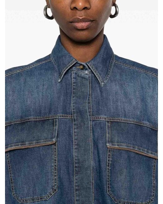 Brunello Cucinelli Blue Shirt