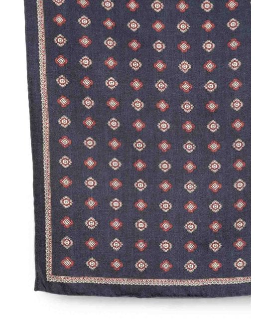 Brunello Cucinelli Metallic Pocket Square Scarf for men