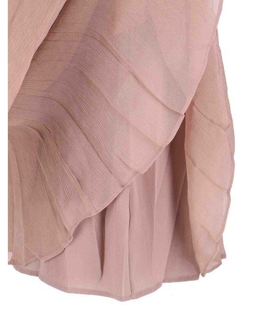 Staud Pink Mini Chiffon Dress