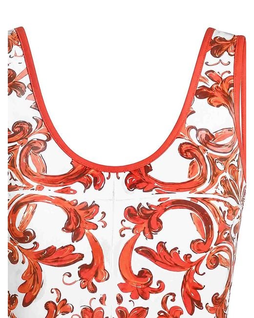 Dolce & Gabbana Red Olympic One Piece Maiolica 4L Arancion