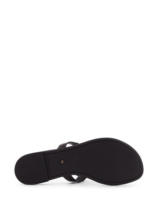 Tory Burch Black Flip Flops With Logo