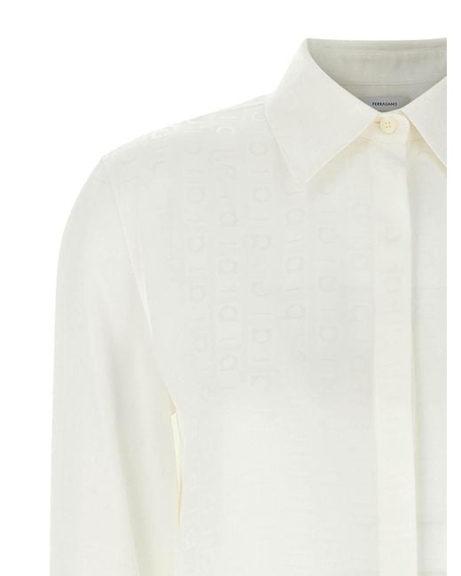 Camicia Monogramma di Ferragamo in White