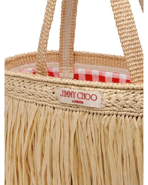 Jimmy Choo Natural Beach E/W Tote Bag