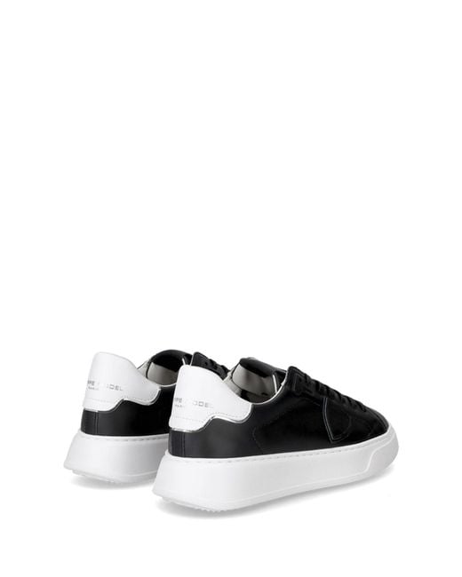 Philippe Model Black Temple Low Sneaker for men
