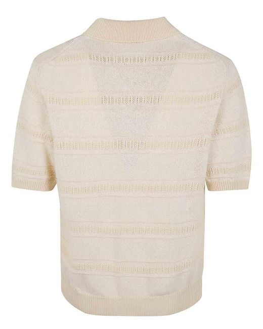 Lardini White Embroidered Polo Shirt for men