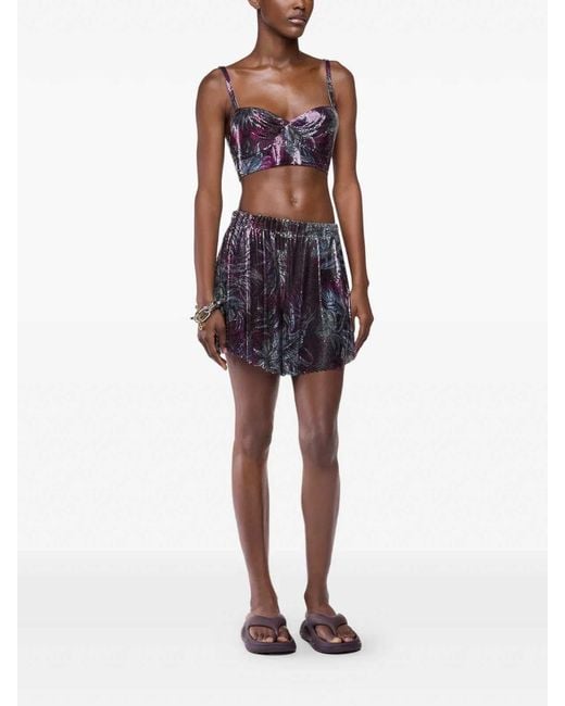 Rabanne Purple Shorts Wire Mesh