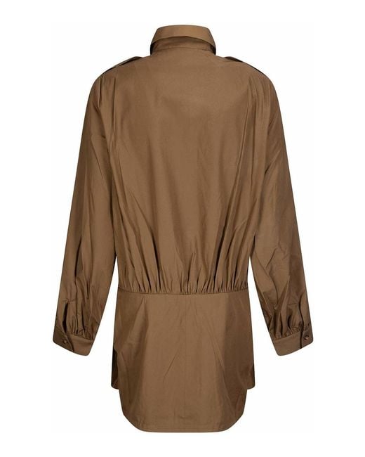 7 For All Mankind Natural Utility Mini Dress Popeline