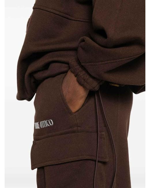 The Attico Brown Cotton Cargo Trousers
