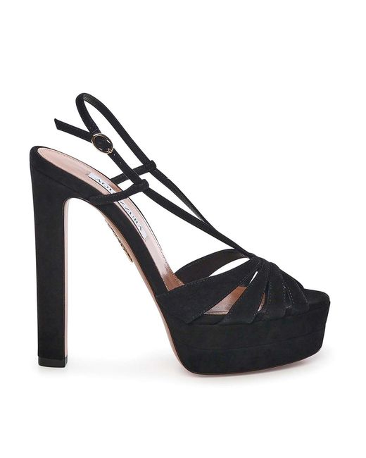 Aquazzura Black Aime Platform Sandal