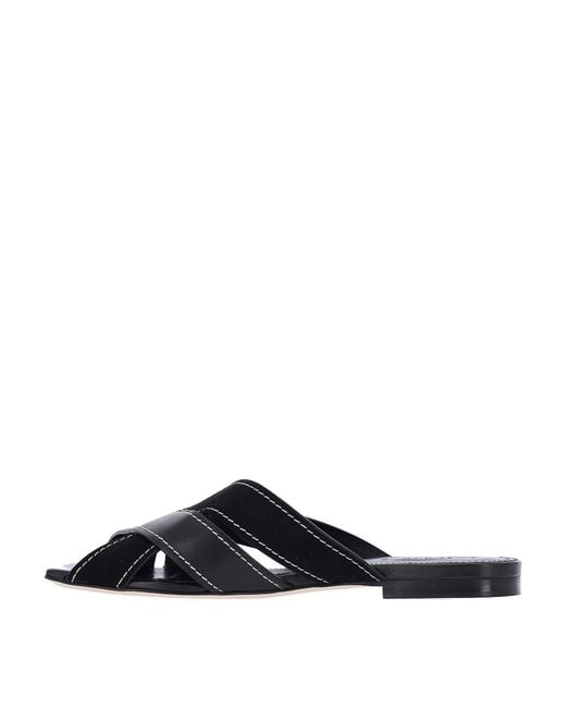 Tod's Black Leather Sandals