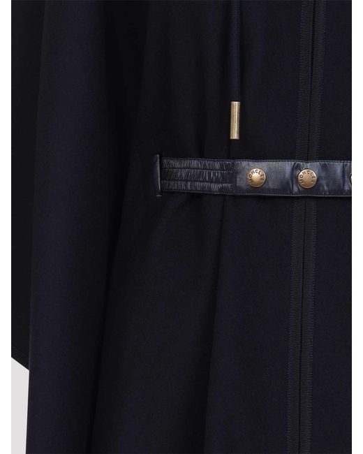 Moncler Blue Wool Cape
