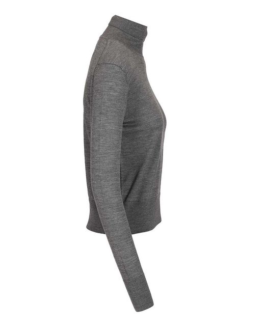 Forte_forte Gray Merino Wool Turtleneck