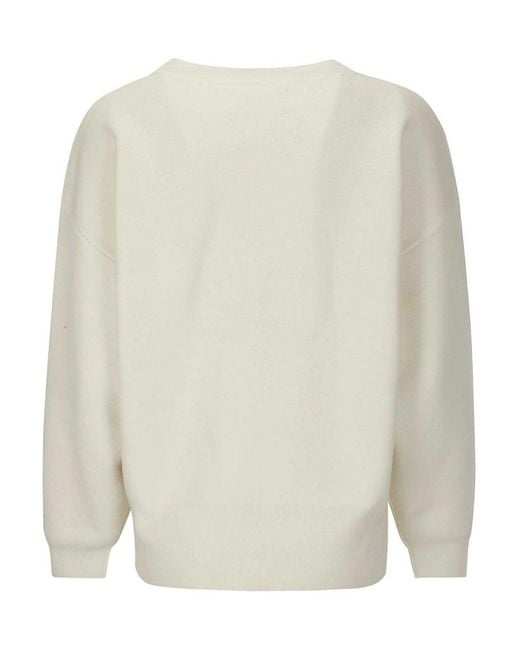 Extreme Cashmere White V-neck Sweater