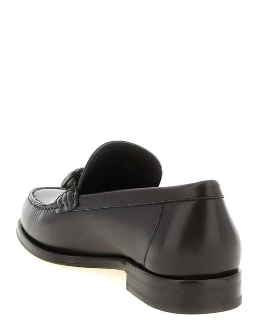 Ferragamo Black Teatro Loafers for men