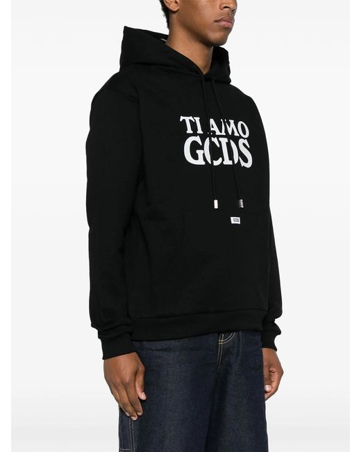 Gcds Black Hoodie for men