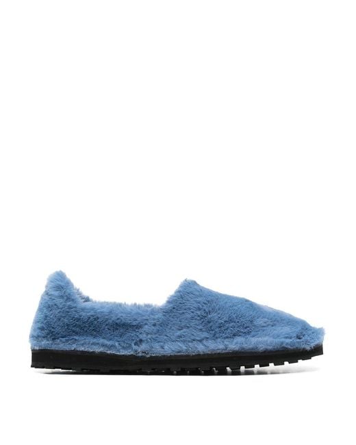 Marni Blue Faux Fur Slip-On Loafers for men
