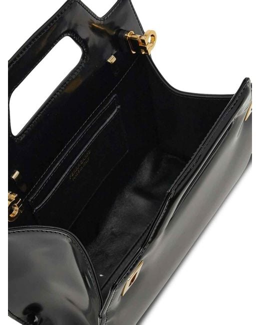Ferragamo Black Wanda Leather Mini Bag