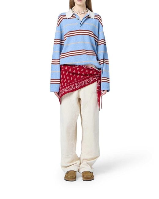 Guest In Residence Blue Striped Polo for men
