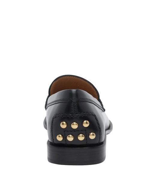 Tod's Black Tods Metal Dots Loafers