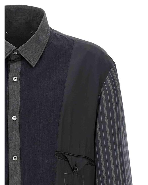 Maison Margiela Blue Patchwork Reversible Jacket for men