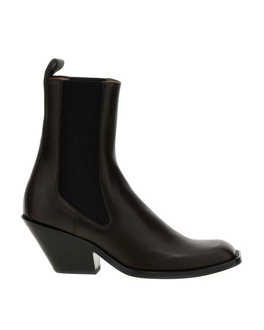 Khaite Black 'Austin' Ankle Boots