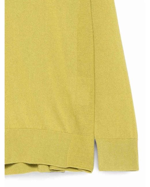Alpha Studio Yellow Crew Neck Sweater