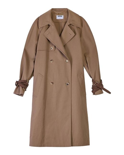 Moschino Brown Impermeabile Tie Me