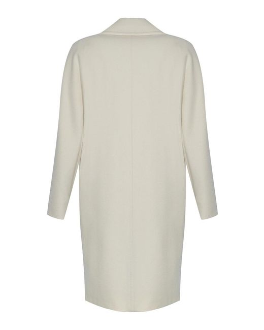 Max Mara White Agenda Oversized Wool Coat