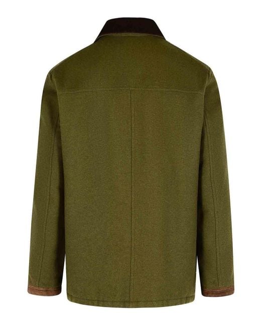 Fay Green 4Ganci Wool Blend Jacket for men