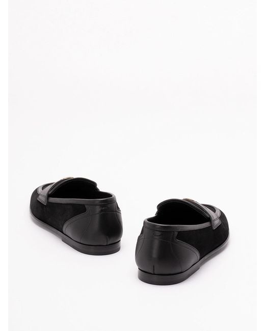 Dolce & Gabbana Black Suede Loafers for men
