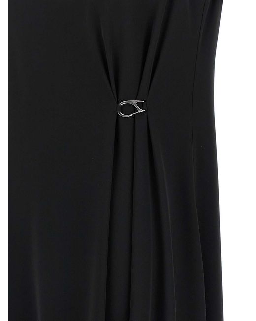 Herno Black Fluid Diagonal Dress