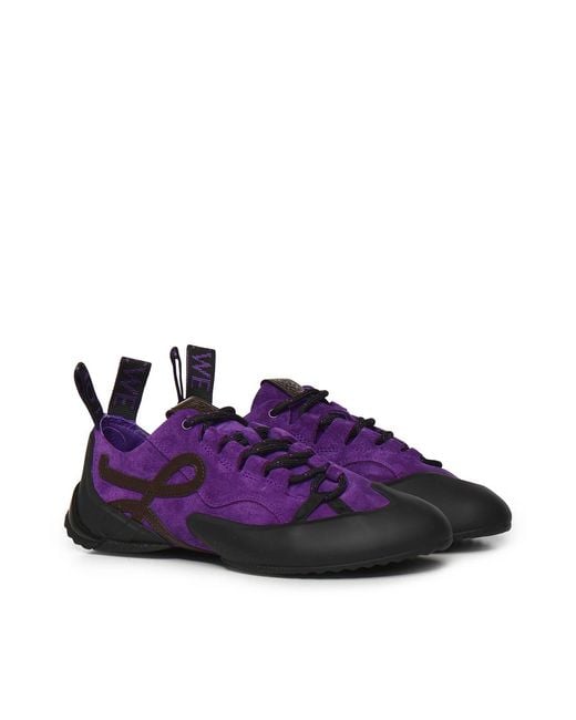 Loewe Purple Suede Grip Sneaker