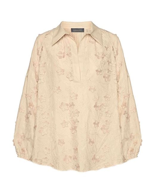 Elena Miro Natural Kimono Blouse