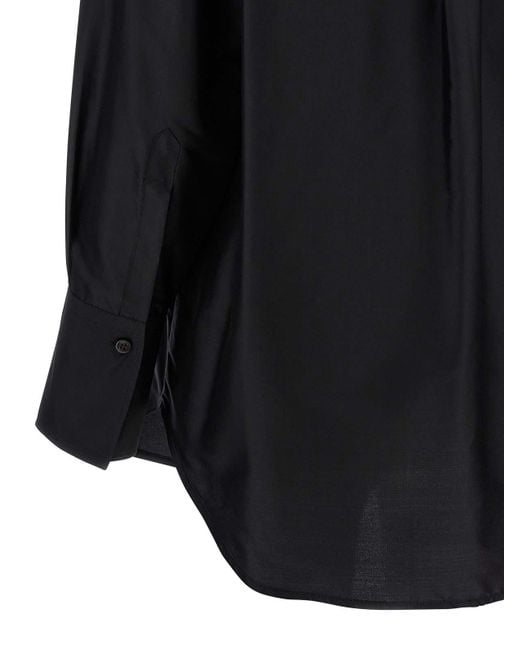 Alberto Biani Blue Silk Shirt