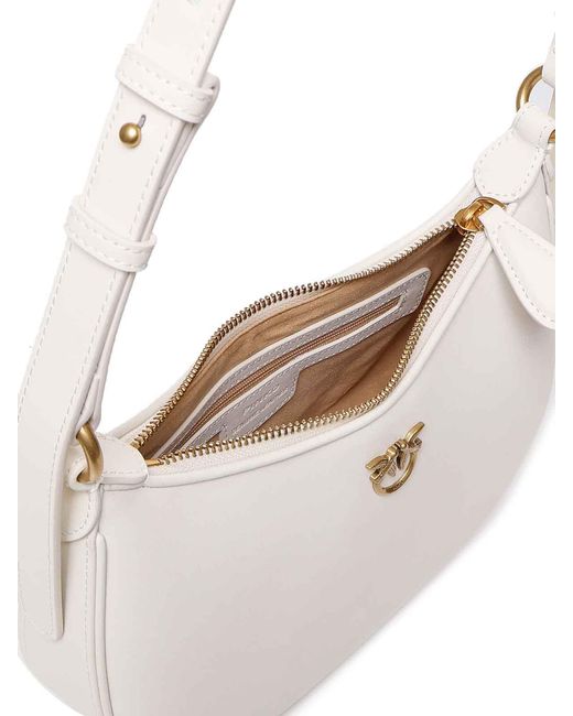 Pinko White Mini Love Half Moon Bag Simply