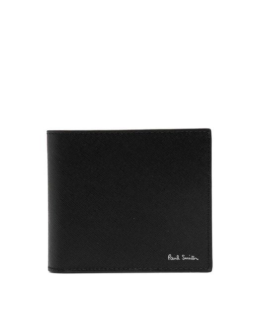 Paul Smith Black Signature Stripe Balloon Leather Wallet for men