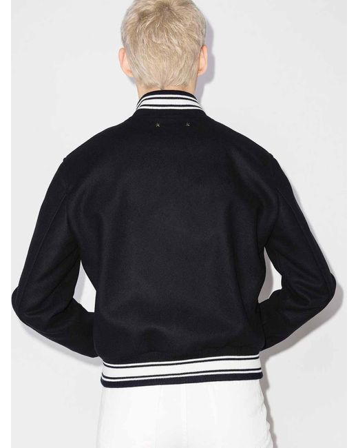 Golden Goose Deluxe Brand Black Bomber Ricamo