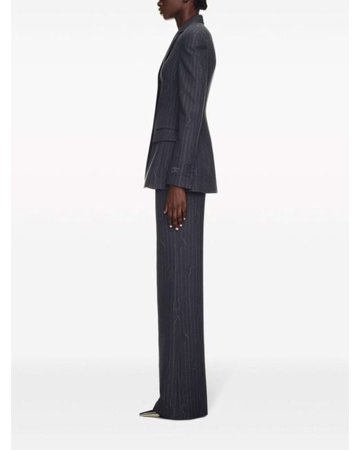 Off-White c/o Virgil Abloh Blue Pinstripe Blazer