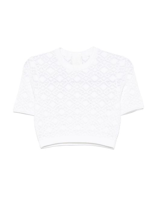 Givenchy White Crop T-Shirt