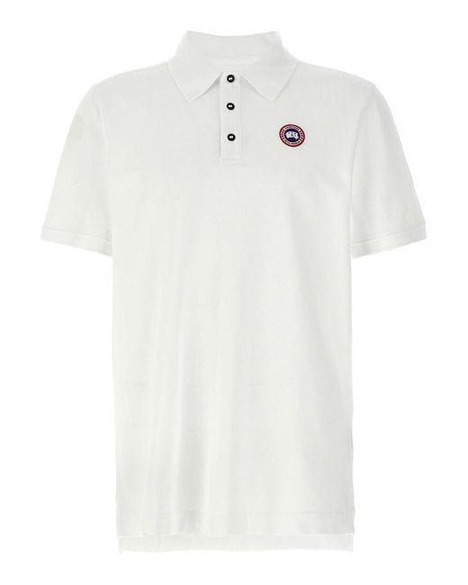 Canada Goose White Beckley Polo Shirt for men