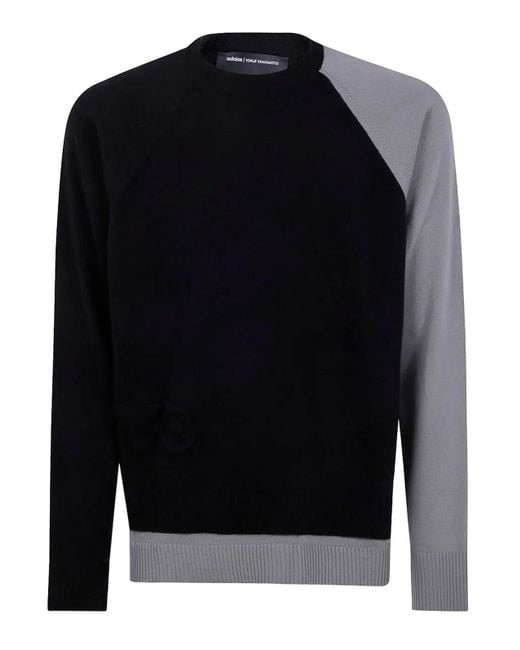 Y-3 Blue U Logo Crew Neck for men