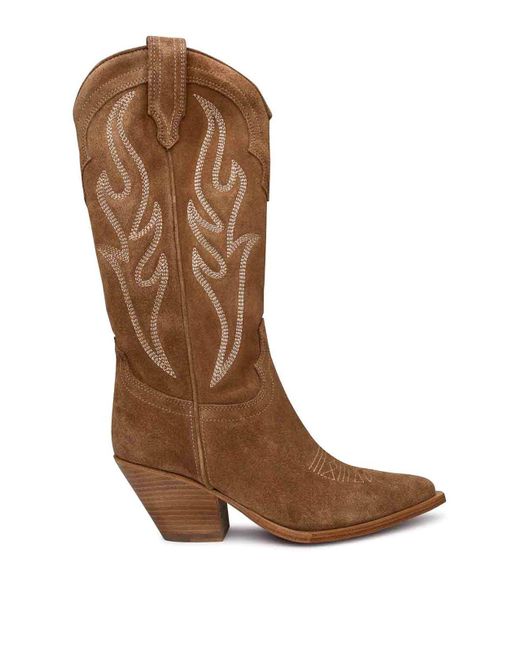 Sonora Boots Santa Fe Beige Suede Boots in Brown Lyst