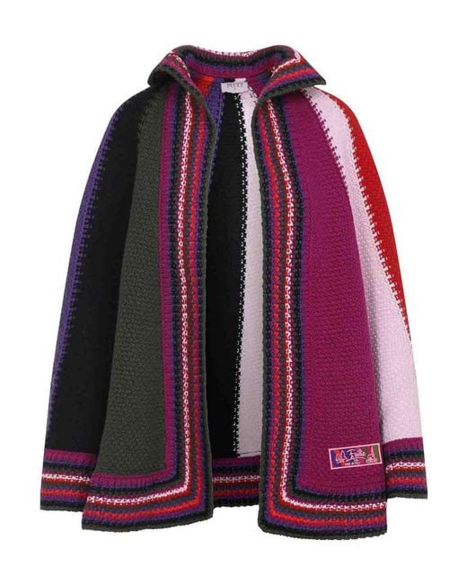 Emilio Pucci Purple Wool Cape