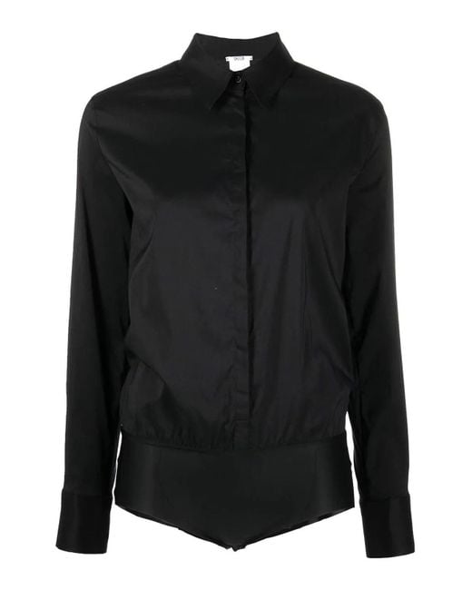 Wolford Black London Shirt-Style Body